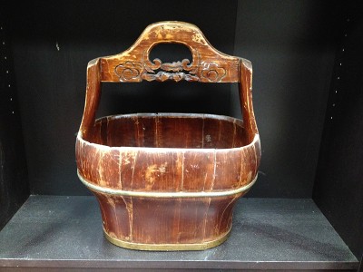 Antique Wooden Carrying Bucket