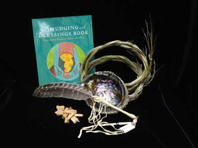 Fresh, Local Sweetgrass, Smudging Feathers, Smudge-bowl Shells