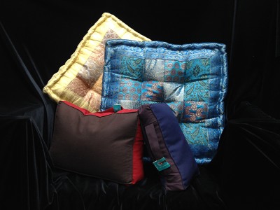 Meditation Cushions: Handmade, Silk, Cotton, Natural Fibres, Natural Filling